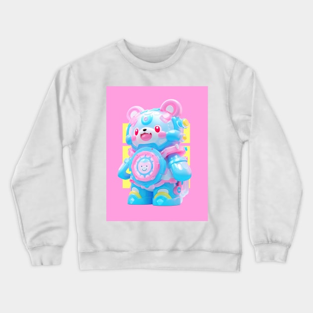 AKBLM - WATERGUN  水鉄砲  KUMA | KAWAII PASTEL COLOR MASCOT Crewneck Sweatshirt by AKBLM